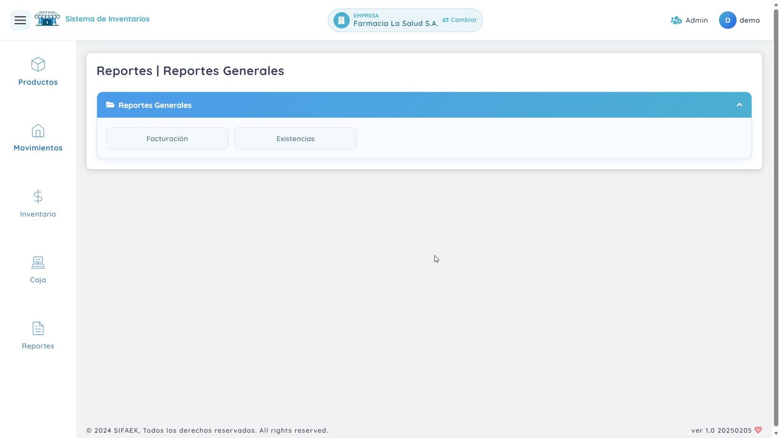 Módulo de reportes generales